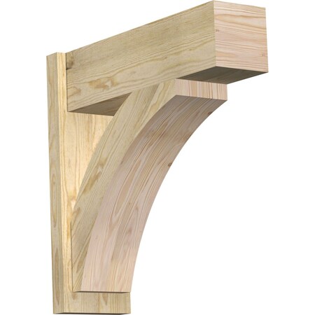 Ekena Millwork Thorton Block Rough Sawn Outlooker, Douglas Fir, 8"W x 26"D x 26"H OUT08X26X26THR05RDF